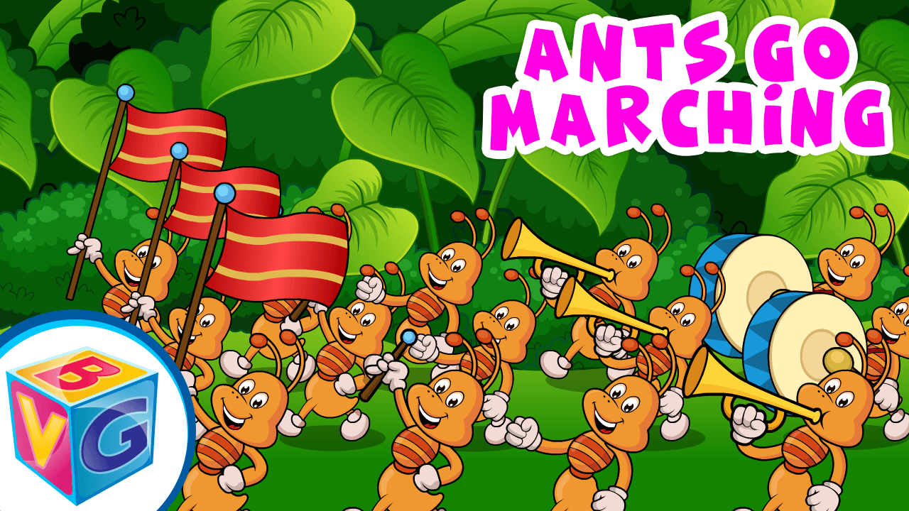 Let's all sing Ants go Marching One by One